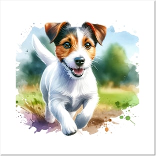 Watercolor Puppies Jack Russell Terrier - Cute Puppy Posters and Art